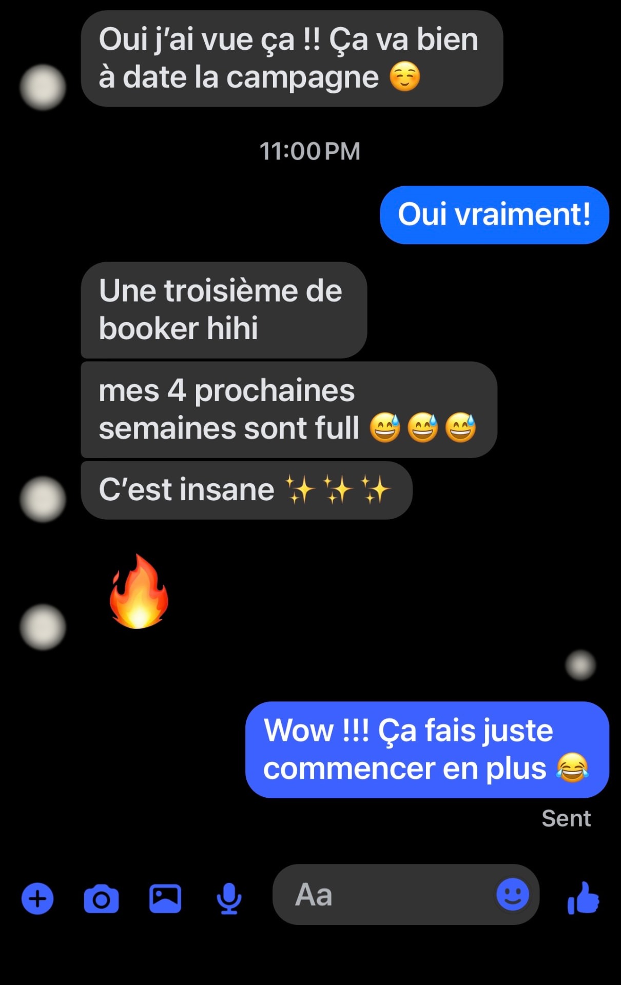 Message d'une clinique : mes 4 prochaines semaines sont pleines